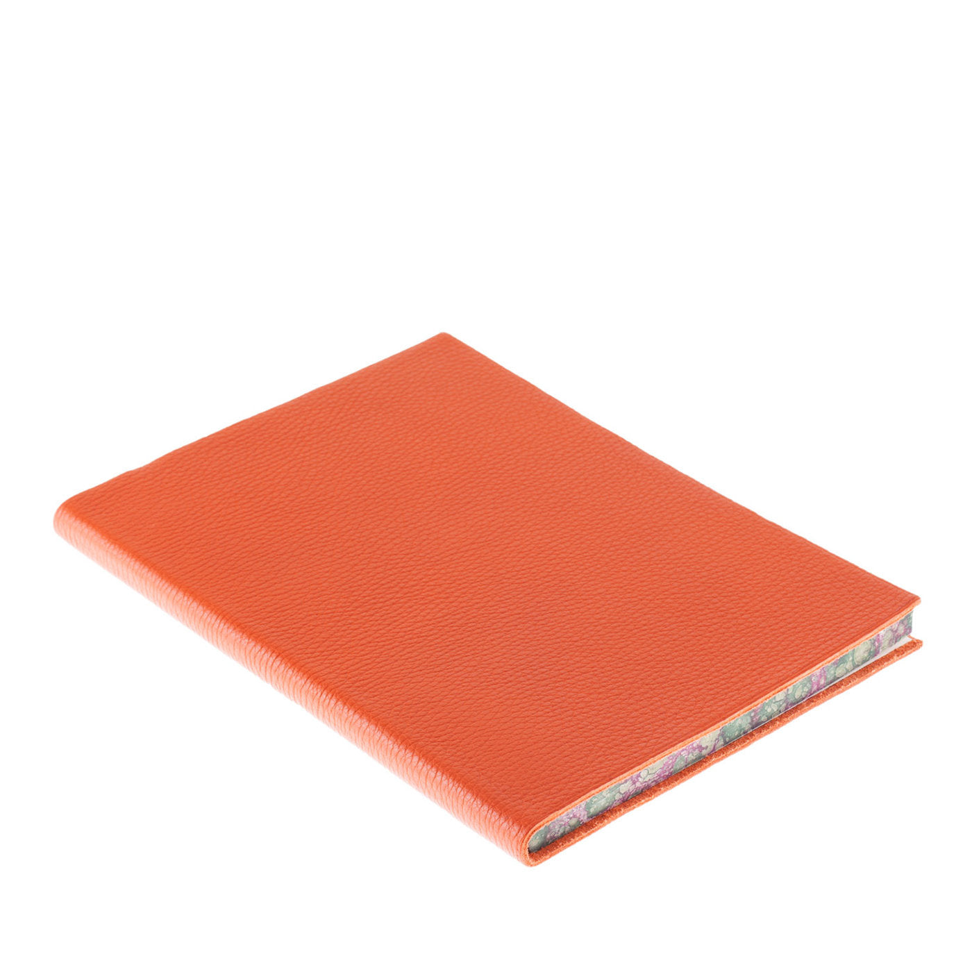Cuaderno de cuero naranja - Vista principal