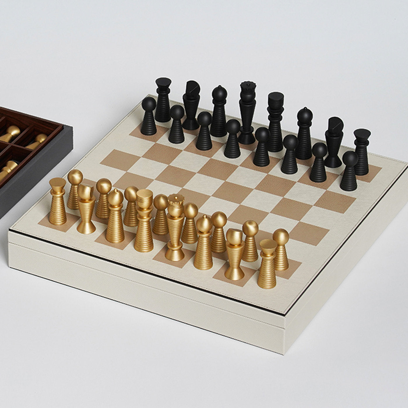 Tablero de ajedrez de cuero blanco - Vista alternativa 3