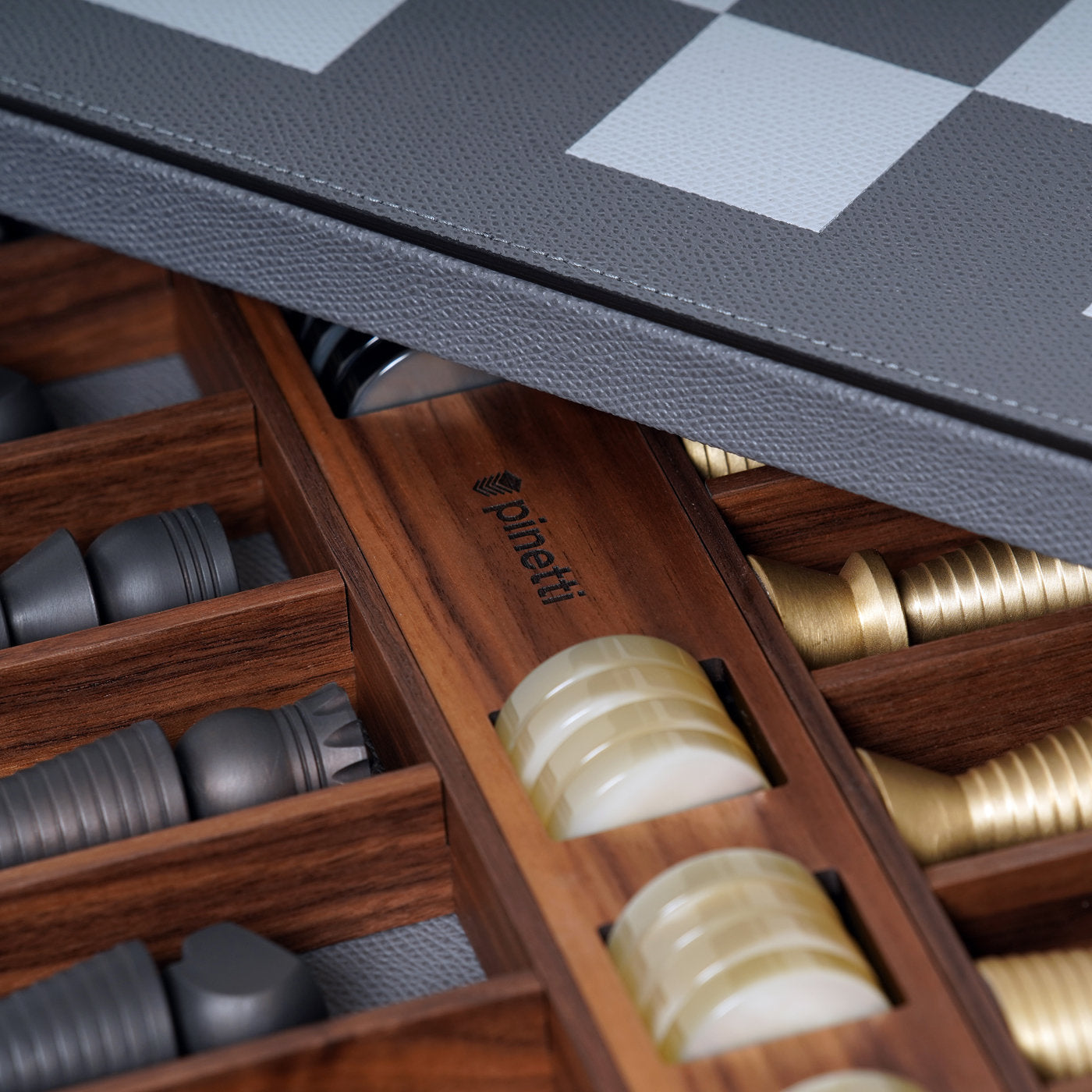 Grey Leather Chessboard - Alternative view 2