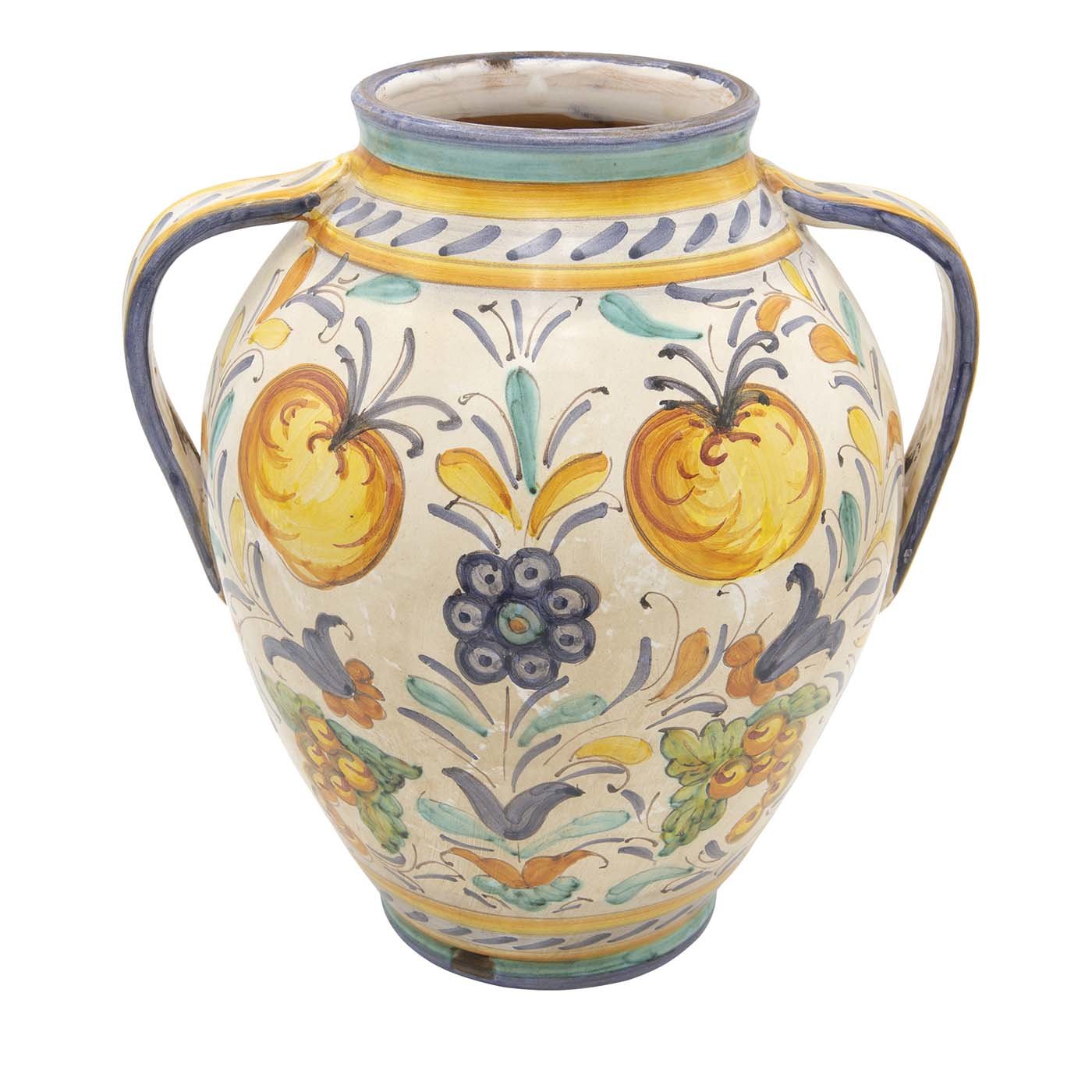 Orciolo-Vase mit blauer florentinischer Fleur-de-Lis - Alternative Ansicht 1