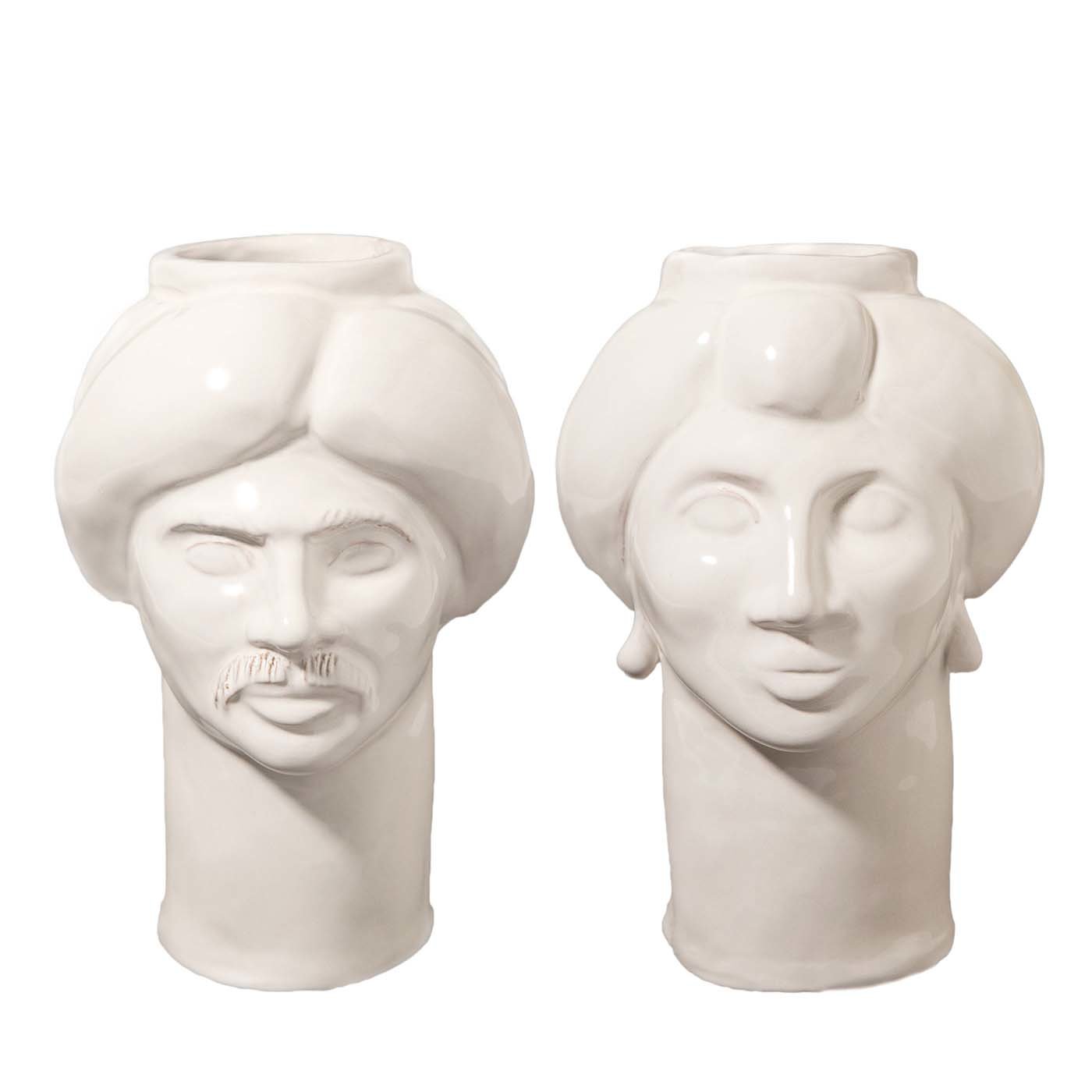 Solimano & Roxelana Off-White Vases - Main view