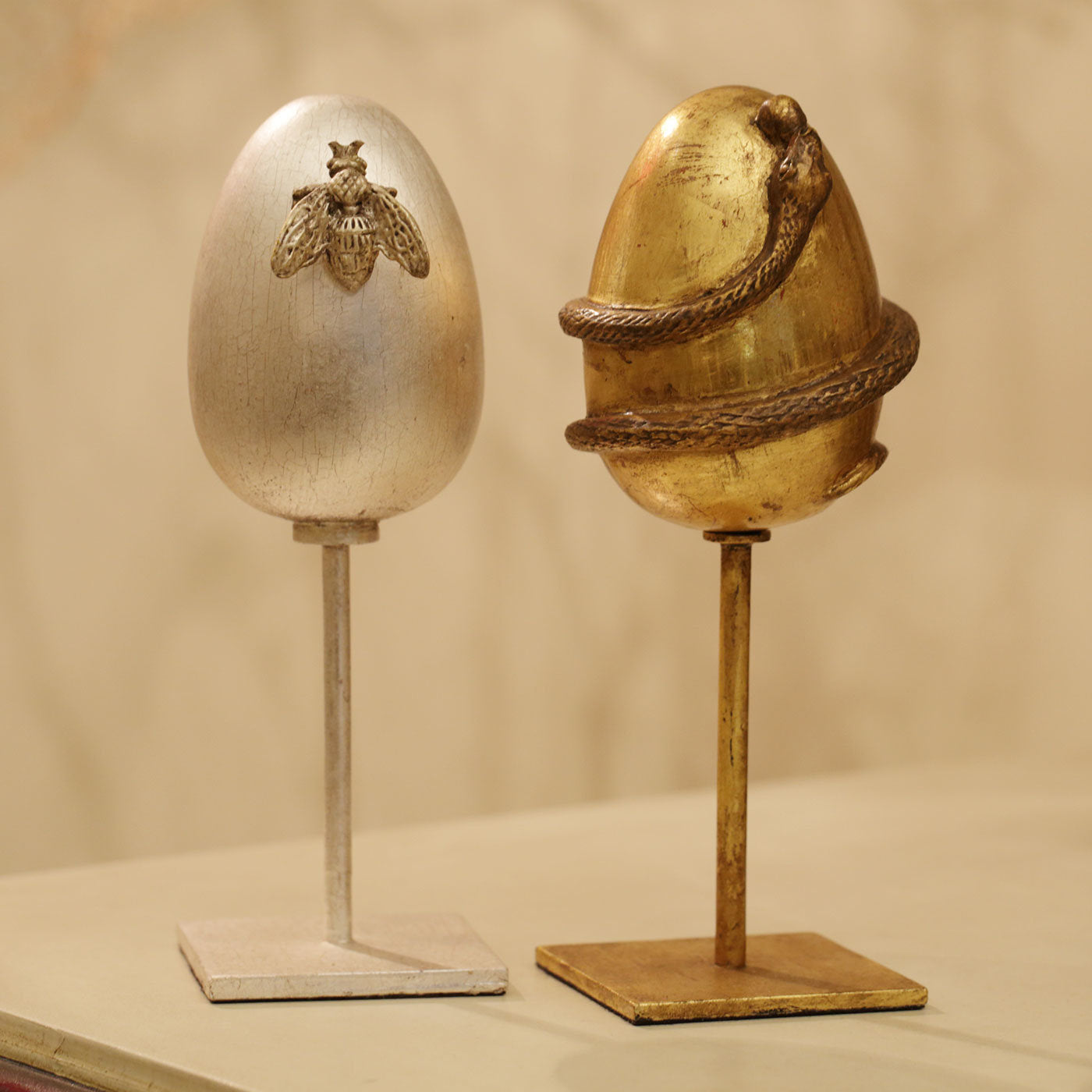 Partenope Egg N°5 Gold Small Sculpture - Alternative view 2