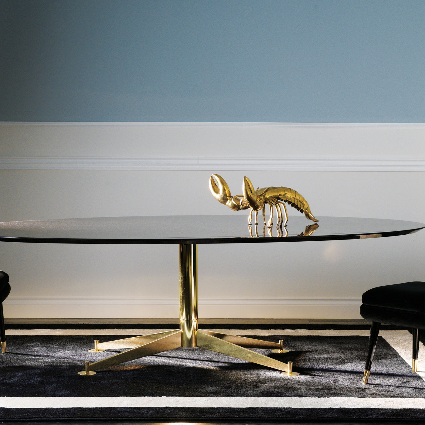 Filippo Brass Plated Dining Table - Alternative view 1