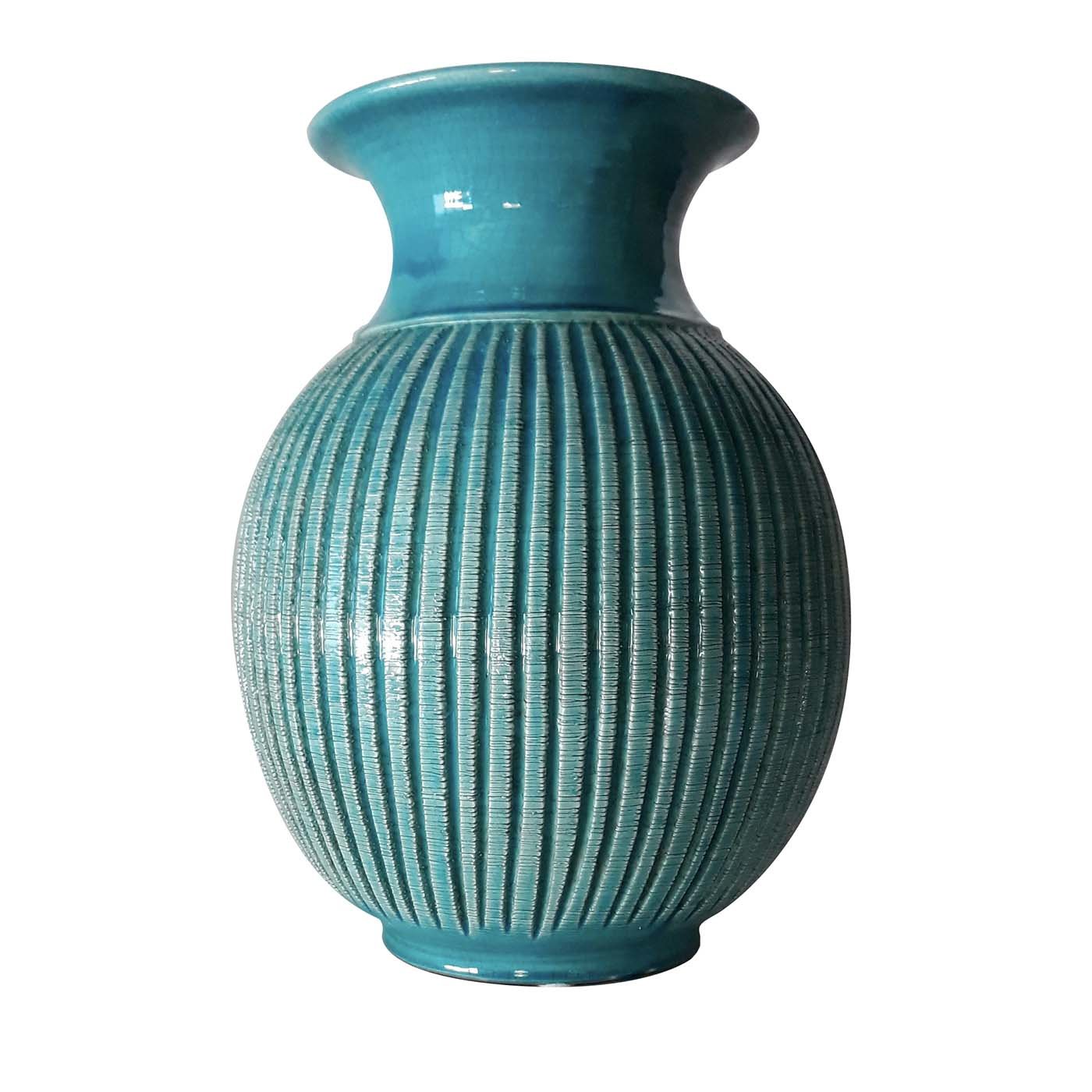 Turquoise Signa Umbrella-holder Vase - Main view