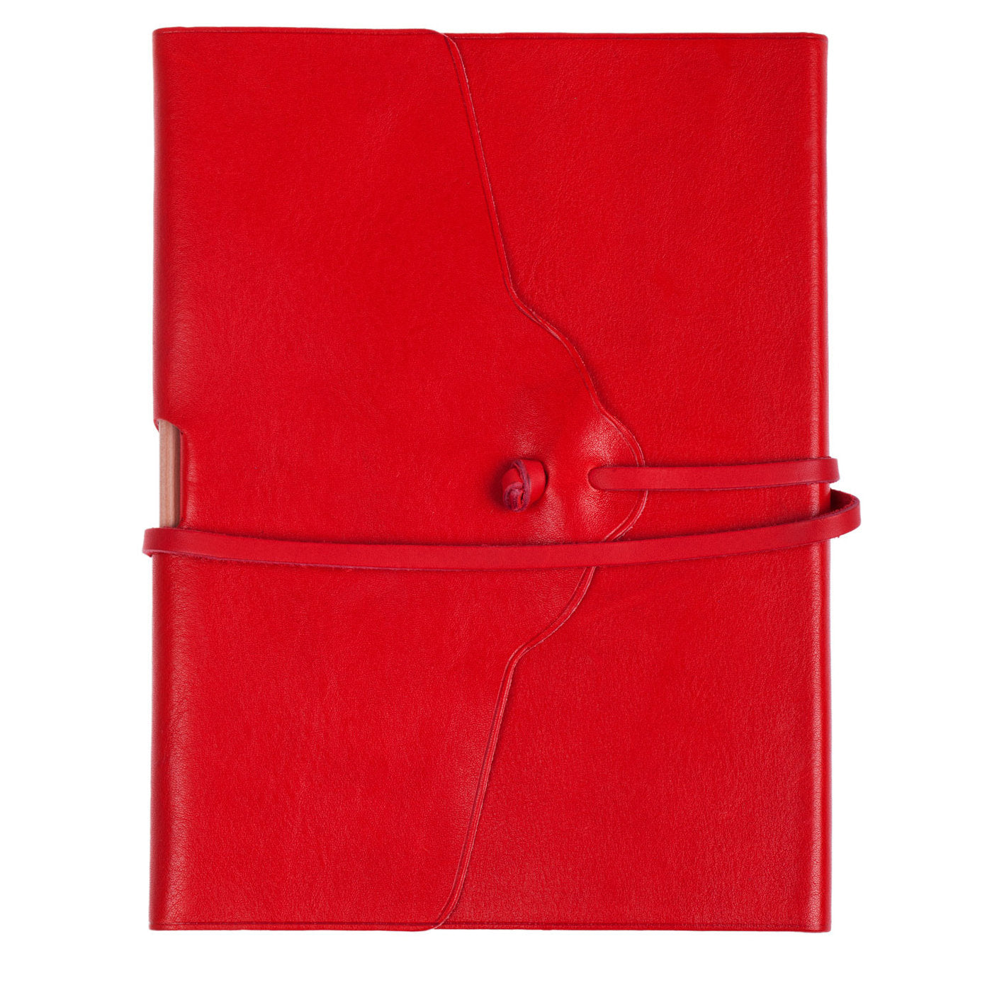 Cuaderno de cuero rojo con encaje - Vista alternativa 2