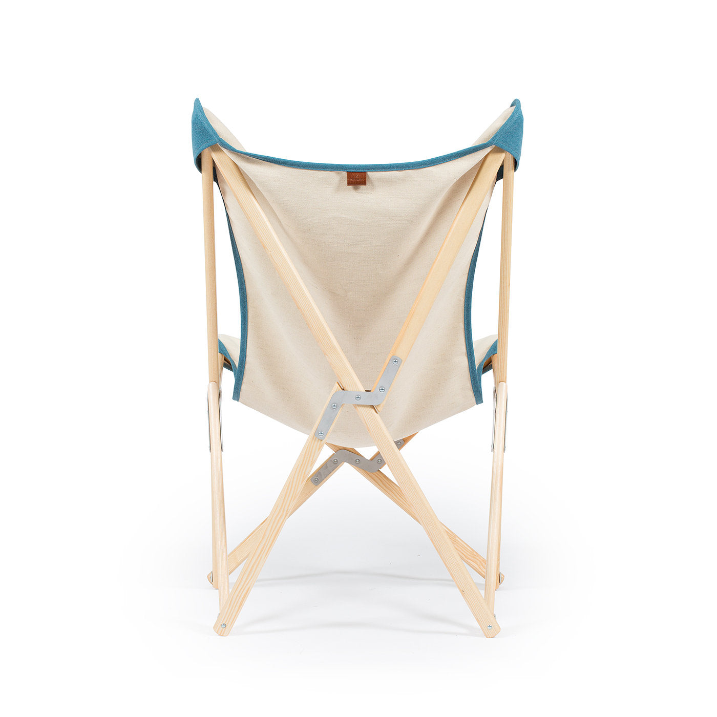 Tripolina Armchair in Cream and Teal Blue - Alternative view 3