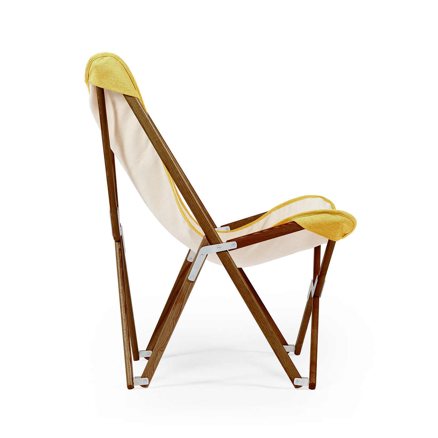 Tripolina Armchair in Cream and Mustard Yellow - Alternative view 1