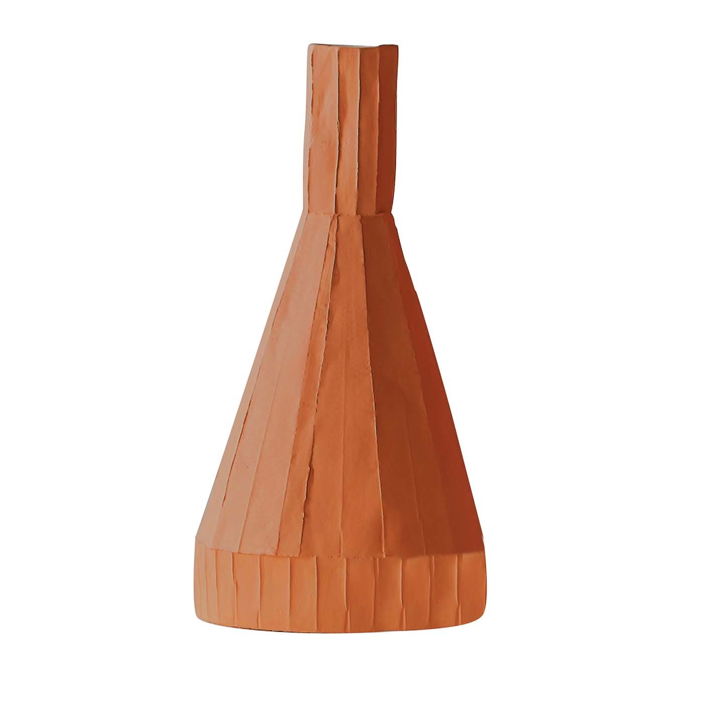 Vulcano Cartocci Terracotta Decorative Vase - Main view