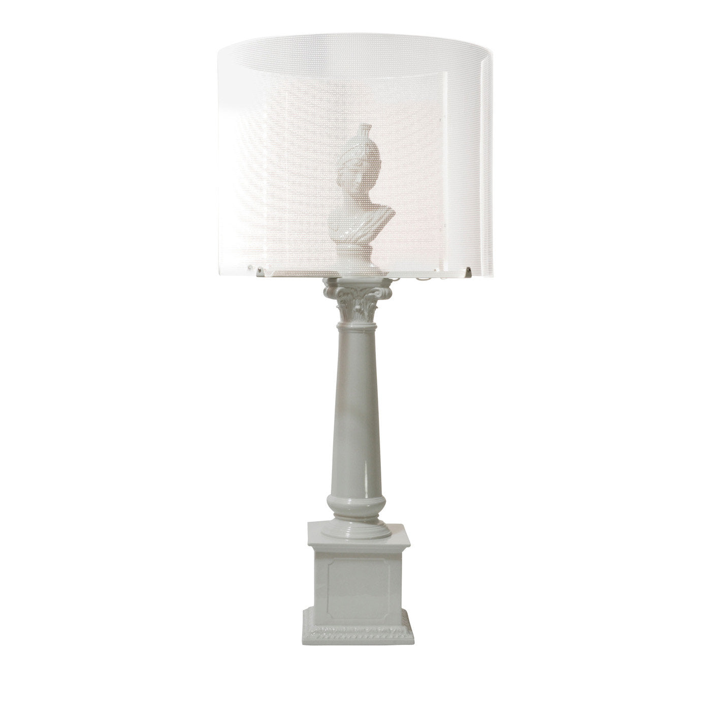 Lámpara de mesa Minerva blanca - Vista principal