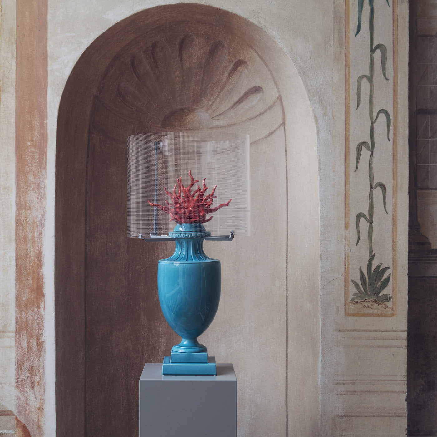 Coralli Turquoise and Red Table Lamp - Alternative view 2