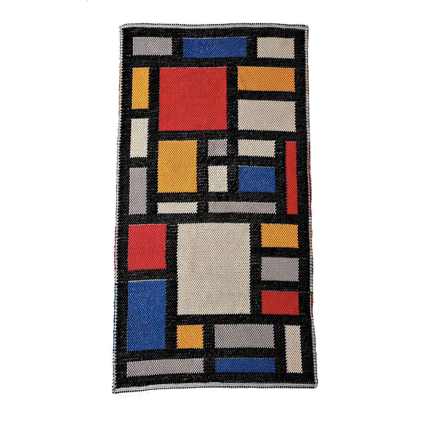 Tapis sarde en laine Mondrian - Vue principale