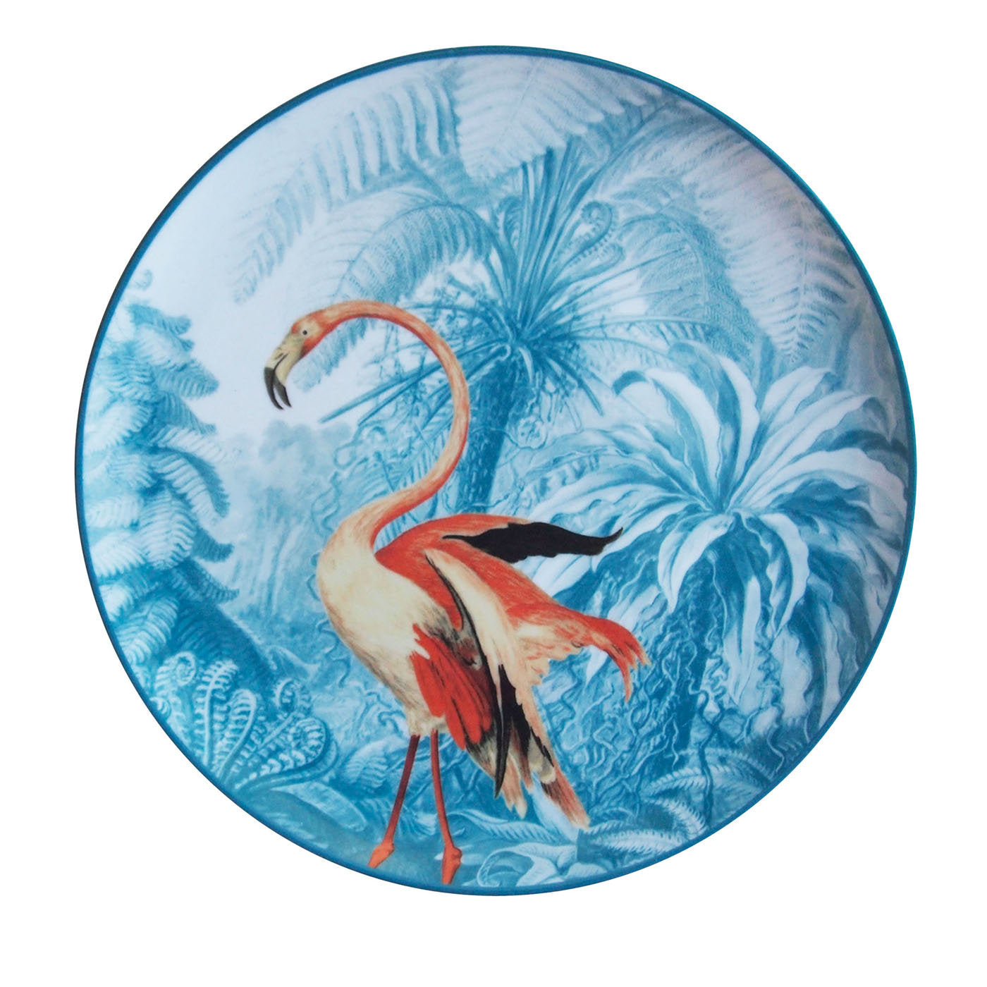 Flamingo Menagerie Plato llano de porcelana Ottomane - Vista principal