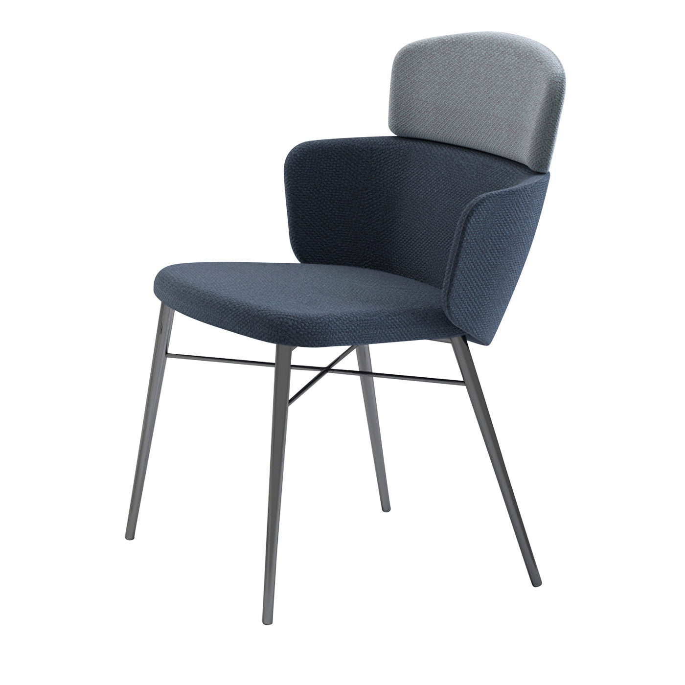Kin Blue and Gray Chair with Armrests by Radice Orlandini - Main view