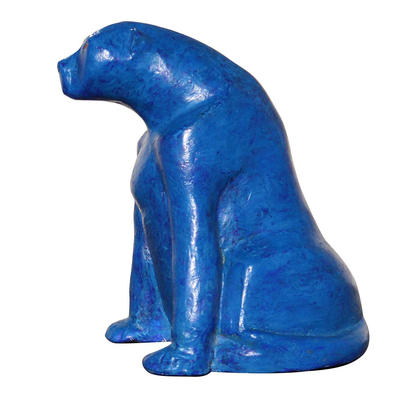 Sculpture Paon-Panthère bleue - Vue principale