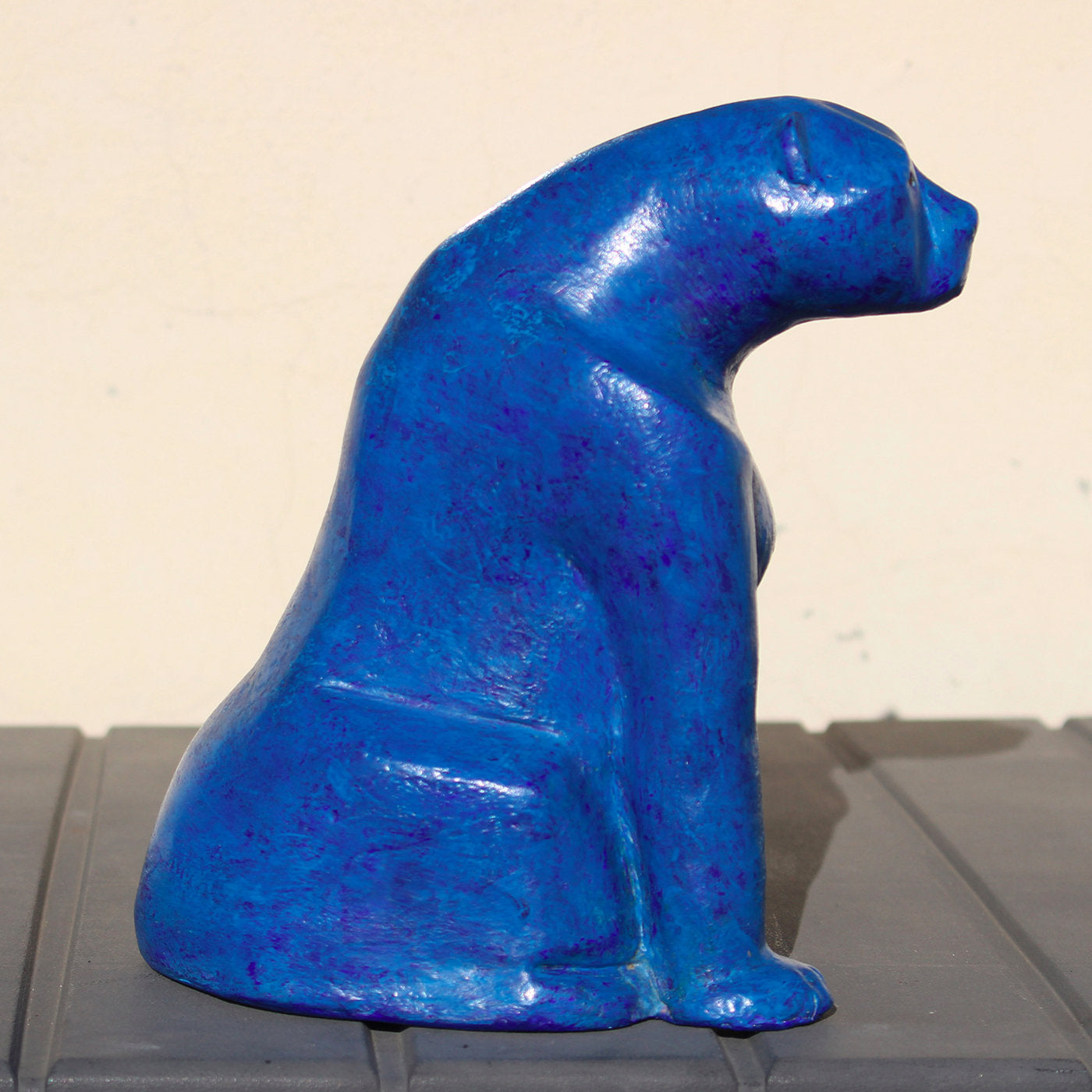 Sculpture Paon-Panthère bleue - Vue alternative 2