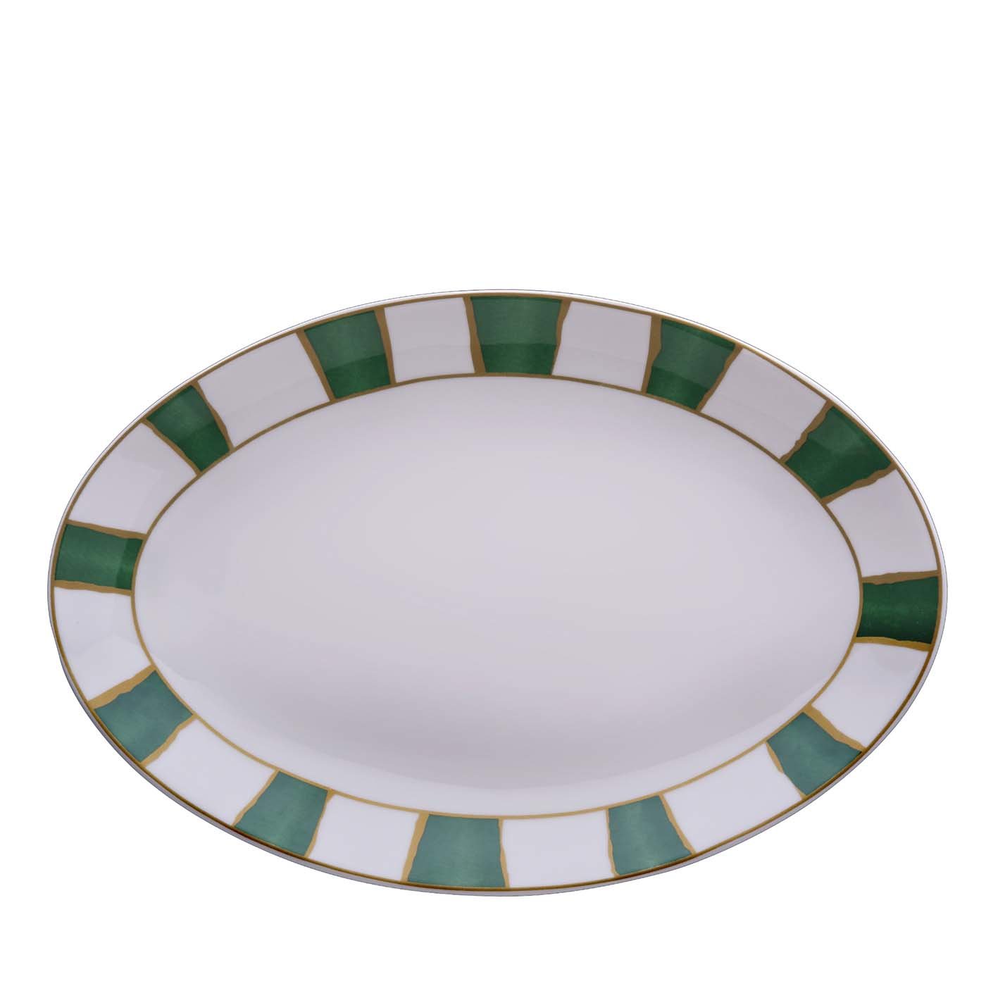 Striche Verdi Set of 3 Oval Dishes