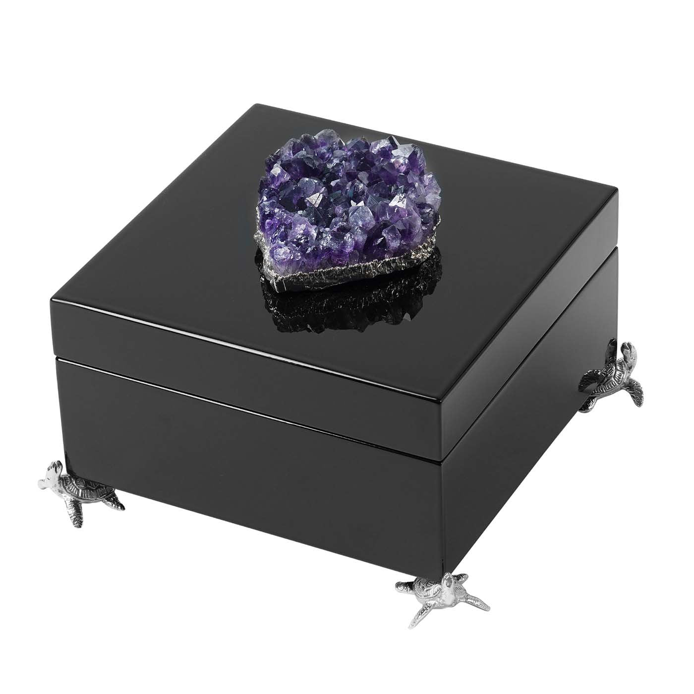 Black Square Box with Amethyst - Main view