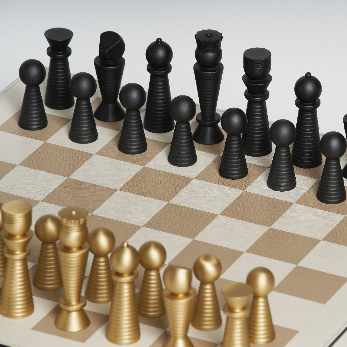 Tablero de ajedrez de cuero blanco - Vista alternativa 1