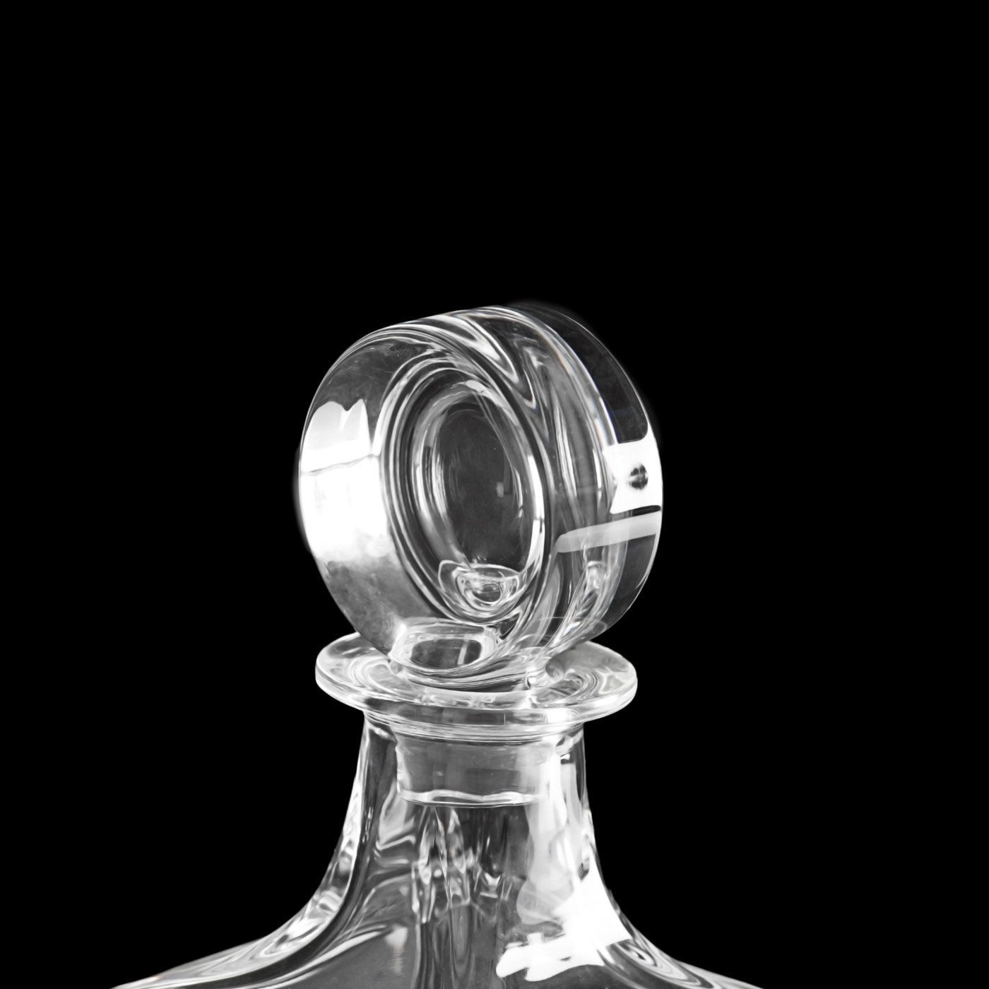 Botella de whisky de cristal acanalada Cubo - Vista alternativa 3