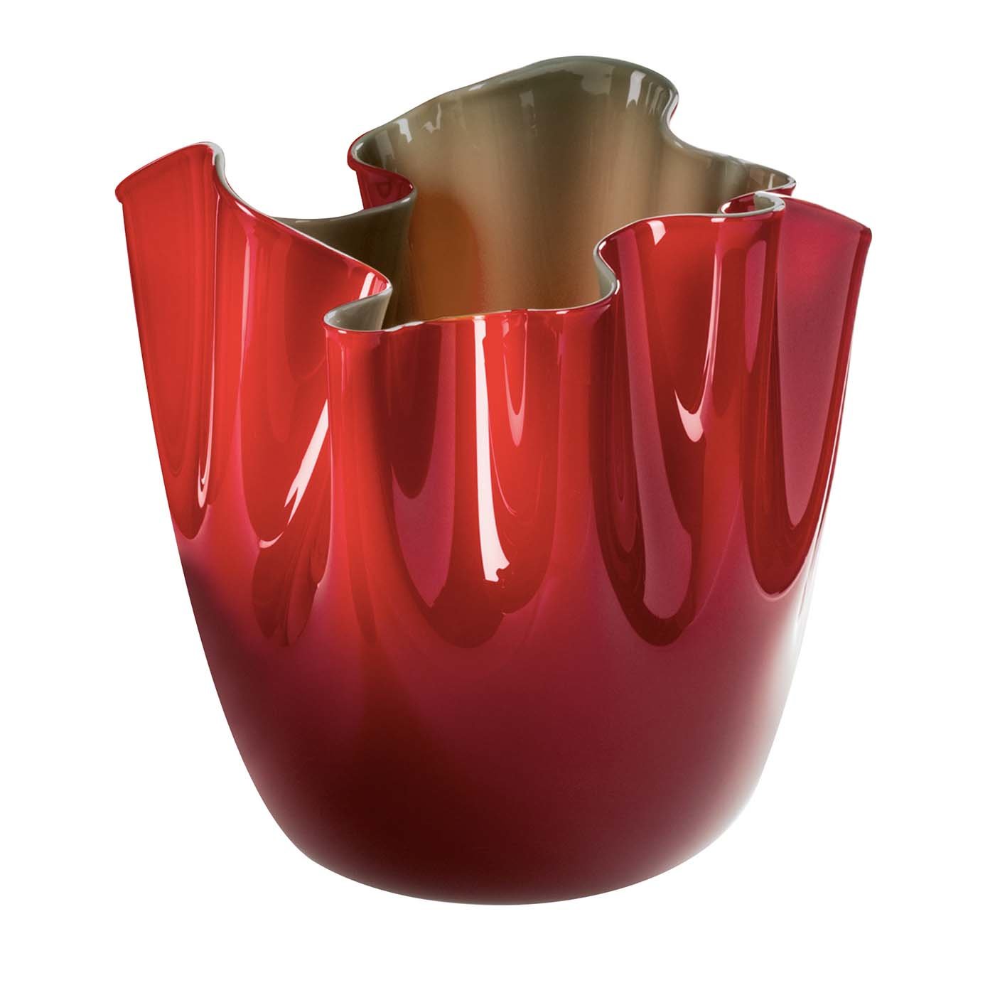 Fazzoletto Opalini Rote Vase von Fulvio Bianconi # 1 - Hauptansicht