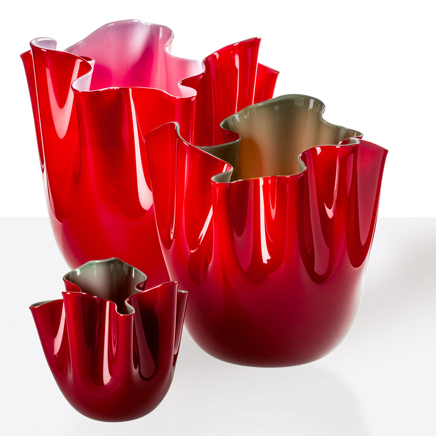 Fazzoletto Opalini Rote Vase von Fulvio Bianconi # 1 - Alternative Ansicht 1