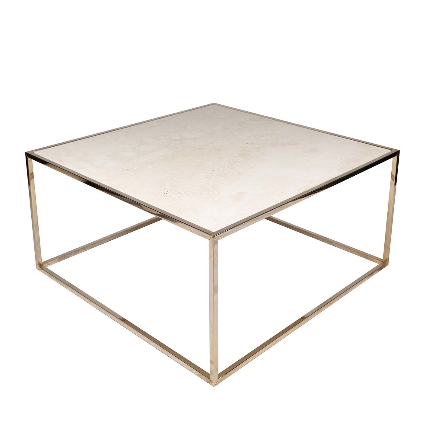 Square 78 coffee table with gold finish - Main view