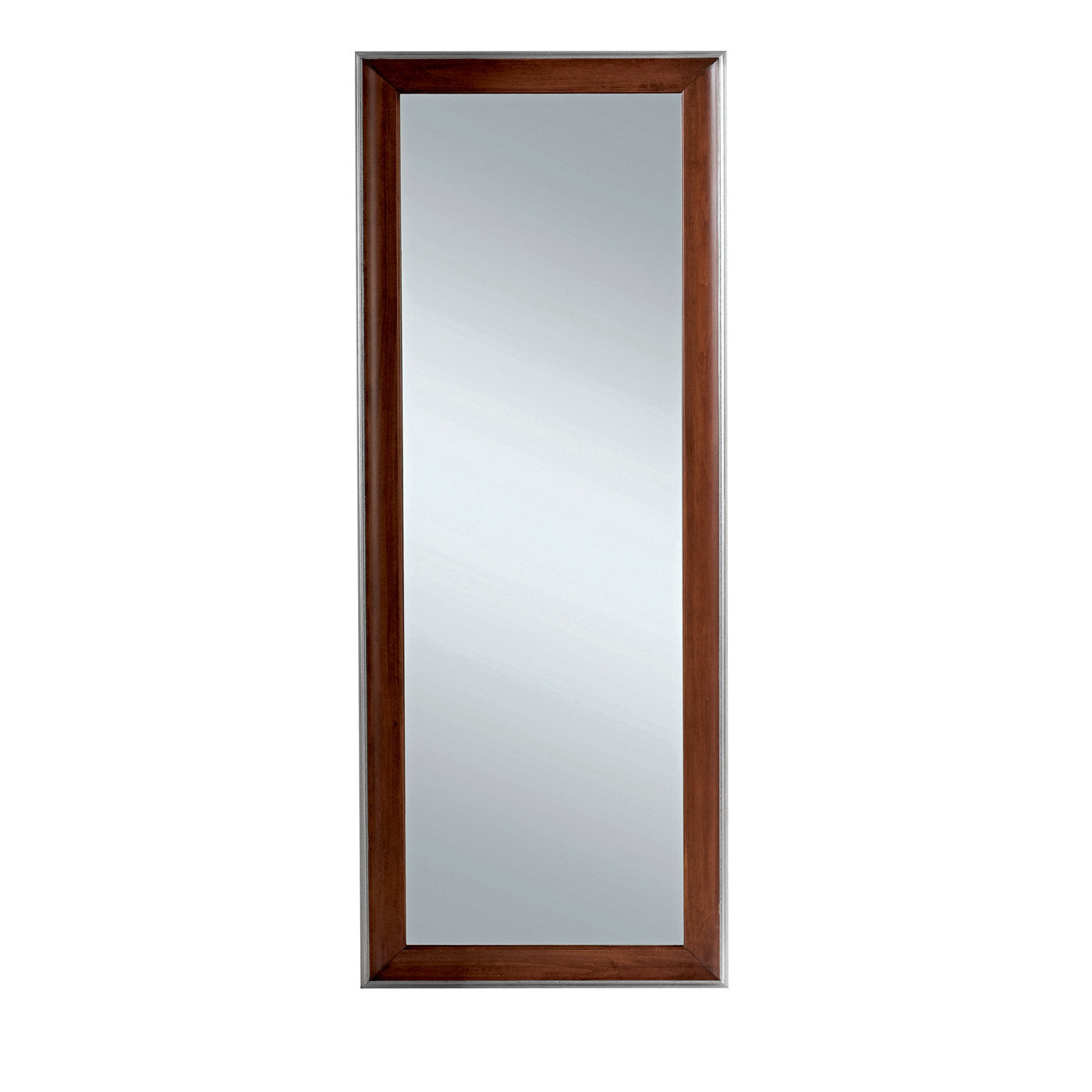 Rectangular Mirror with Brown Wooden Frame - Main view