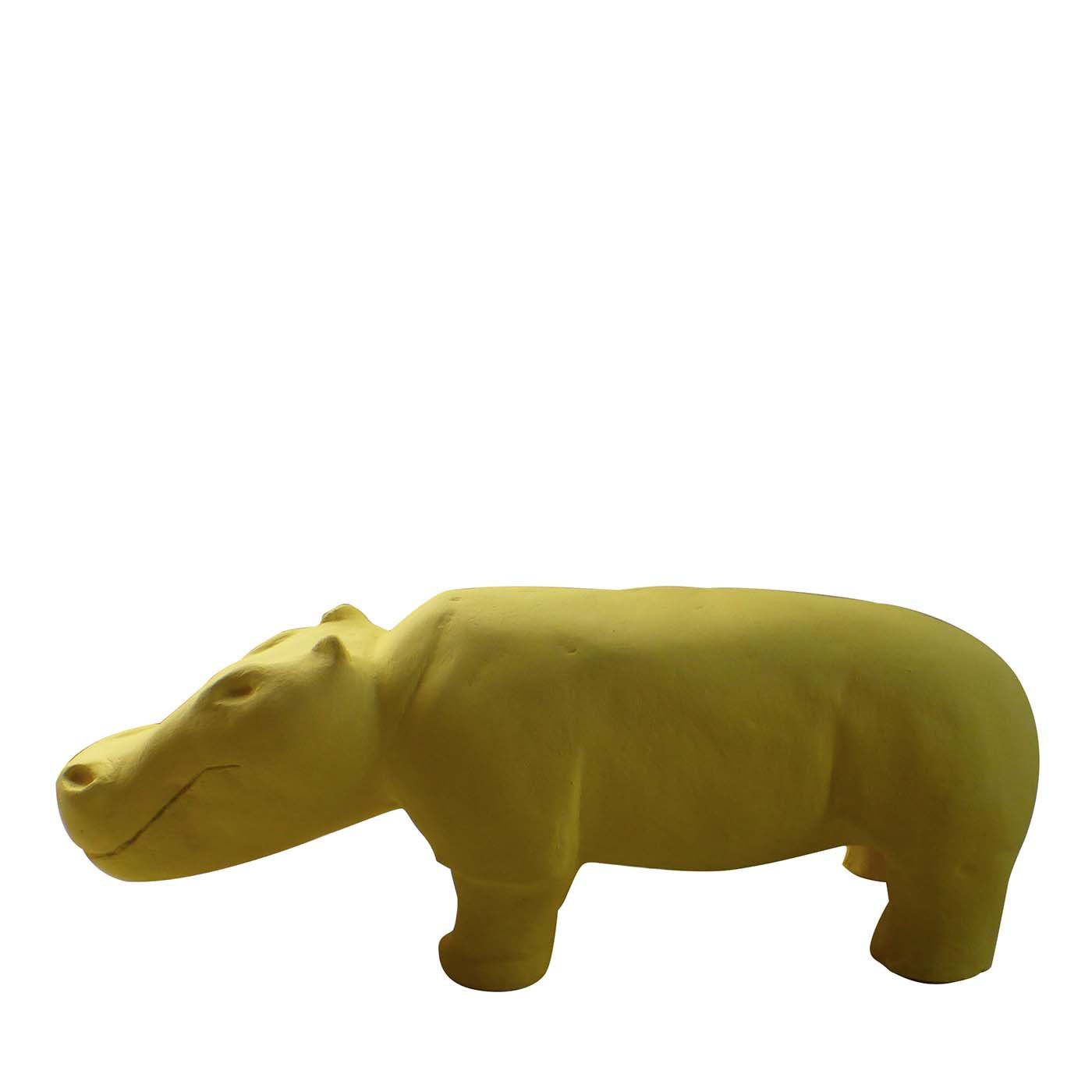 Sculpture de l'hippopotame jaune - Vue principale