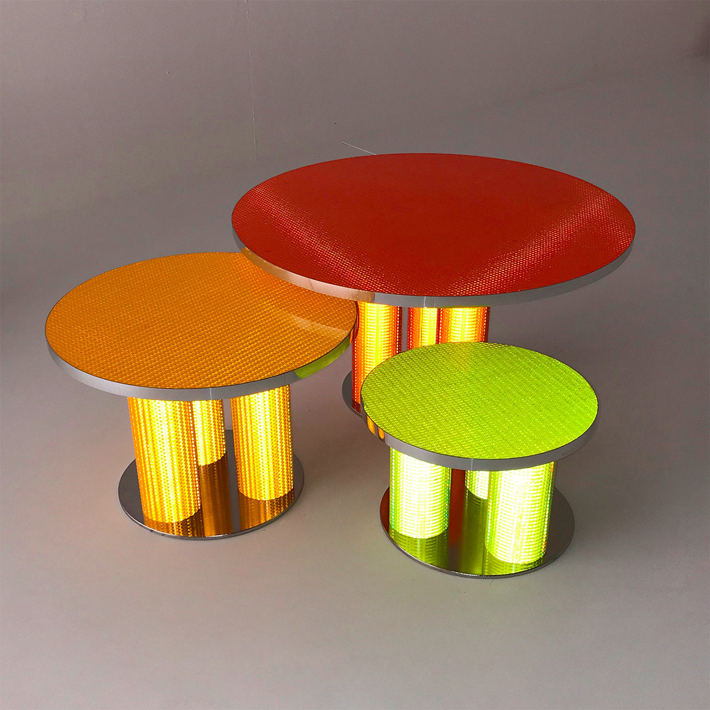 Reflective Collection - Orange round coffee table - Alternative view 1