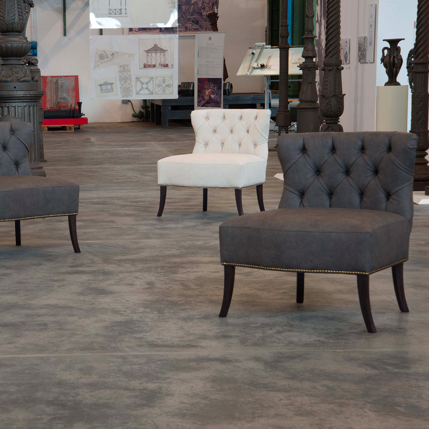 Mork Dark Gray Armchair - Alternative view 3