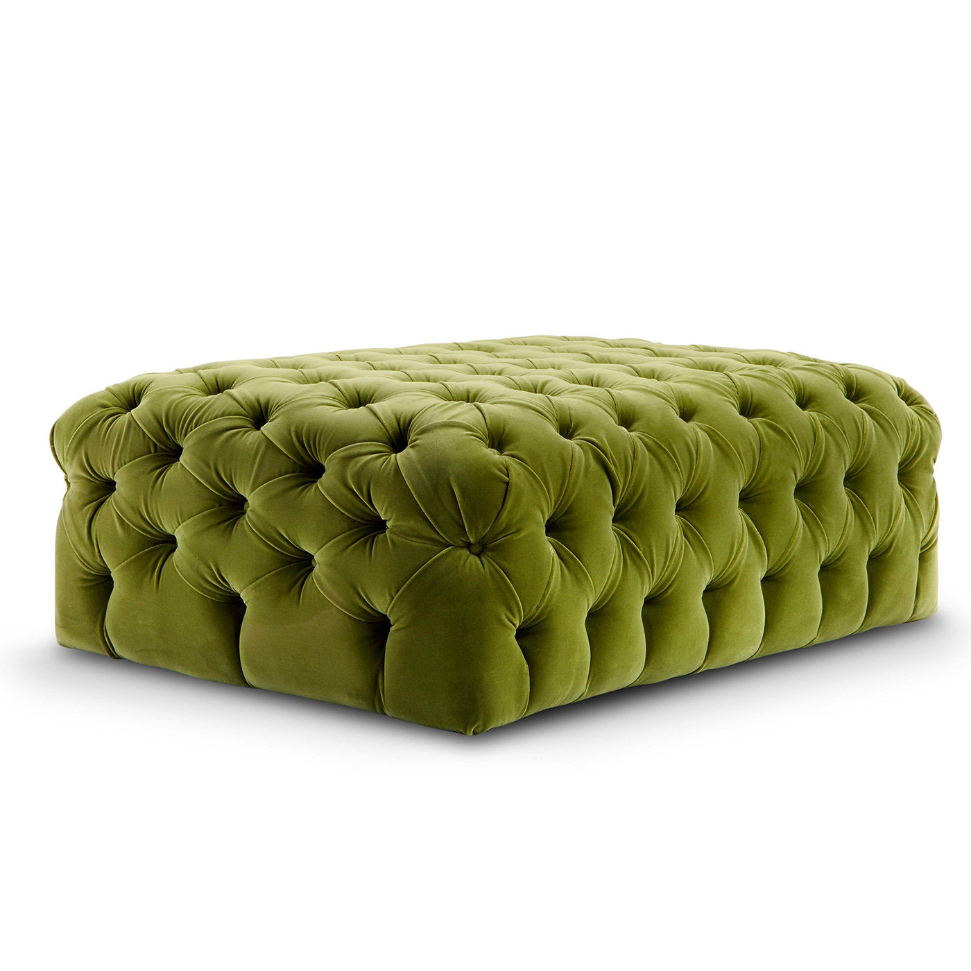 Malvina Collection - Green Rectangular Capitonnè Pouf - Alternative view 1