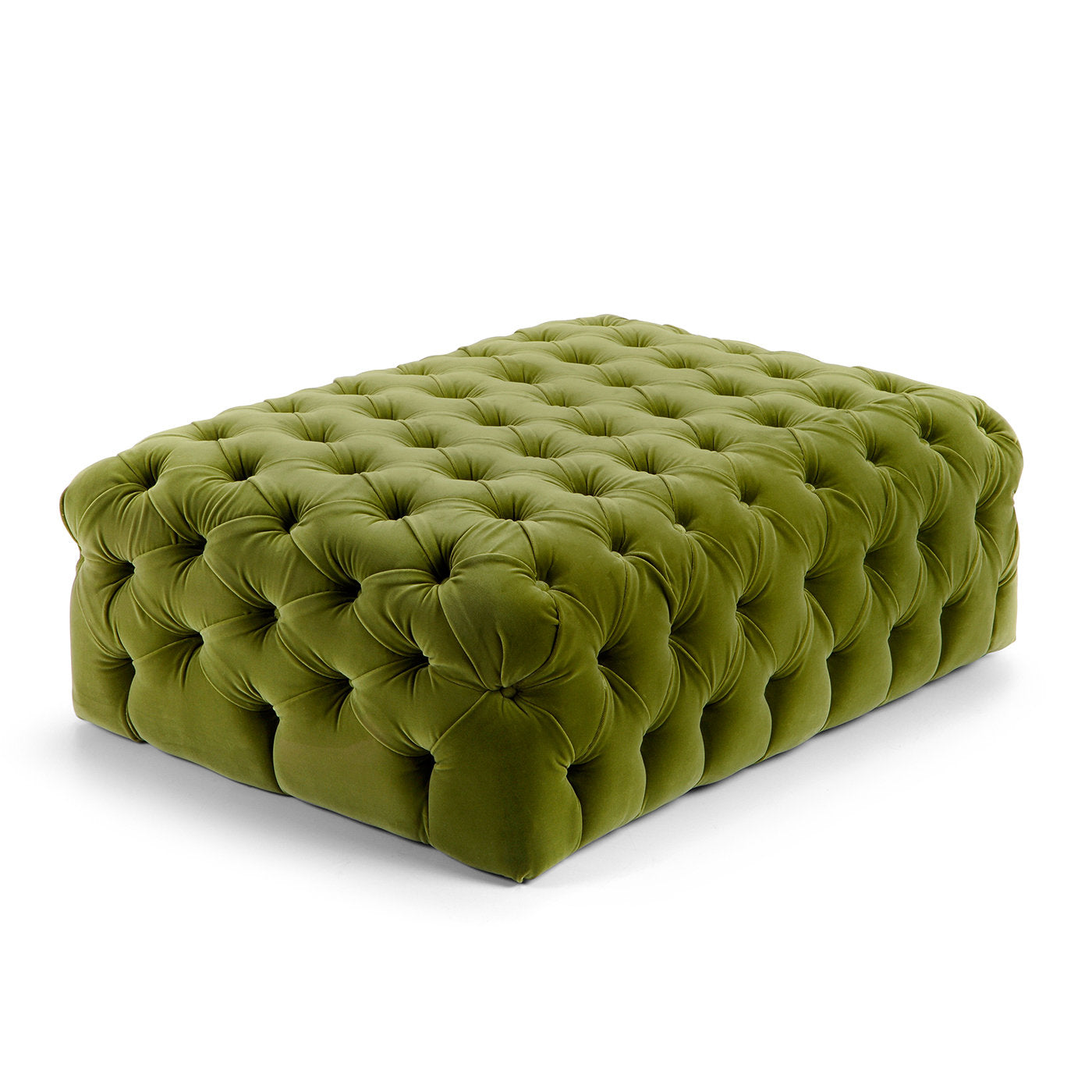 Malvina Collection - Green Rectangular Capitonnè Pouf - Alternative view 2