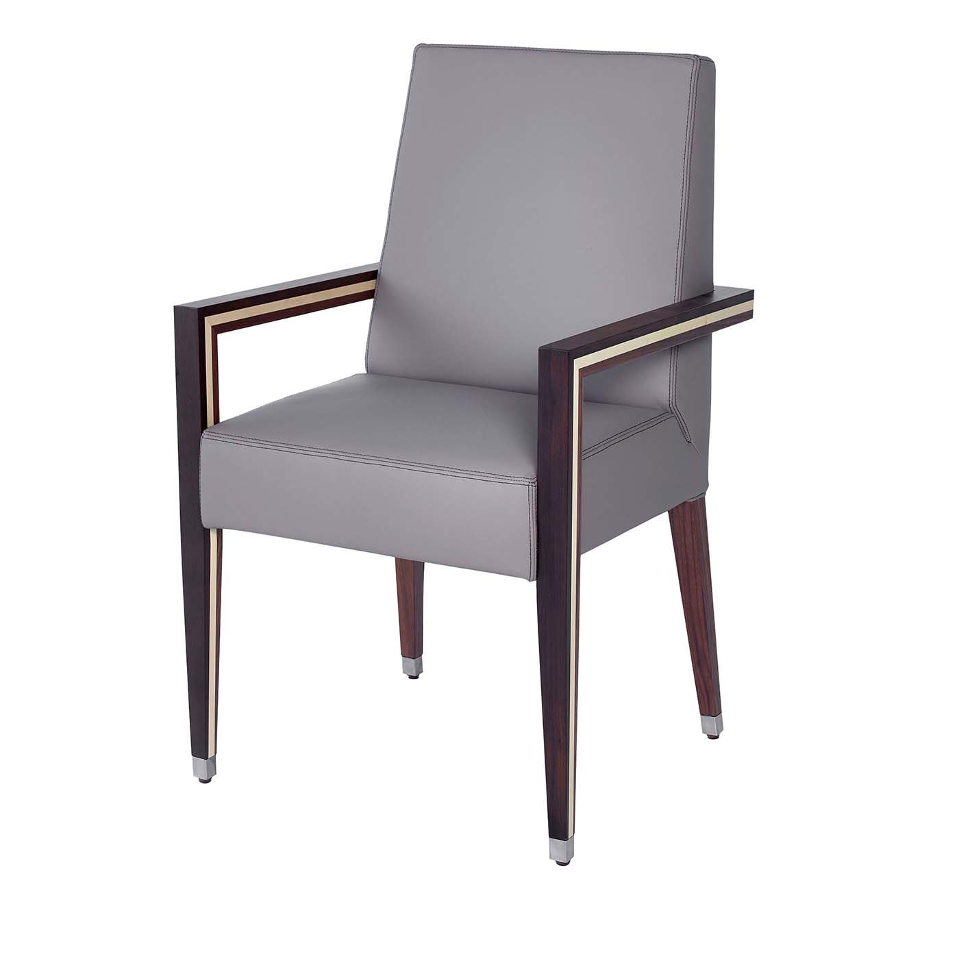 Gray Me chair with armrests - Main view