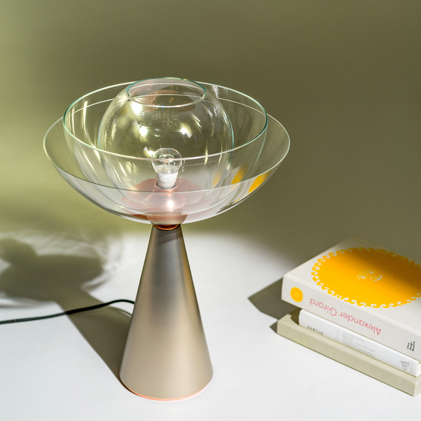 Lotus nickel table lamp - Alternative view 1