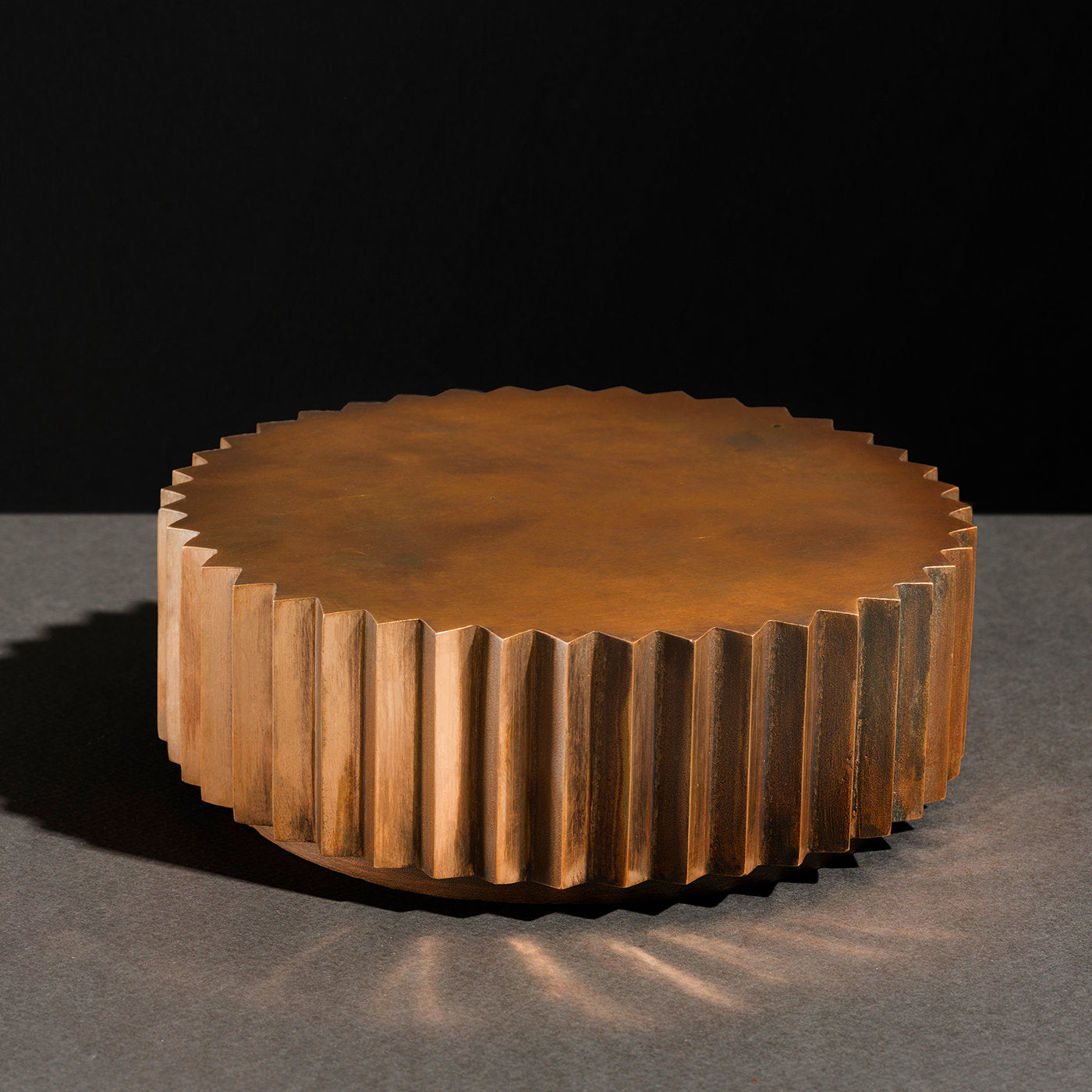 Doris Cast Oxidized Bronze Multifaceted Coffee Table - Alternative view 1