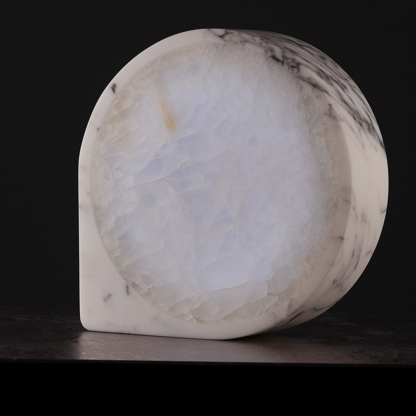Aleph Small White Carrara Marble Table Lamp - Alternative view 1