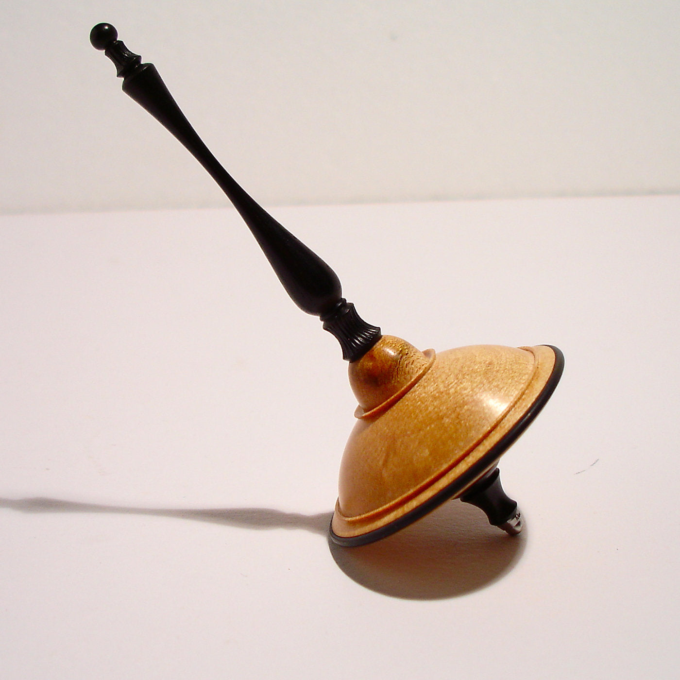 Ebony and Maple Spinning Top #1 - Alternative view 1