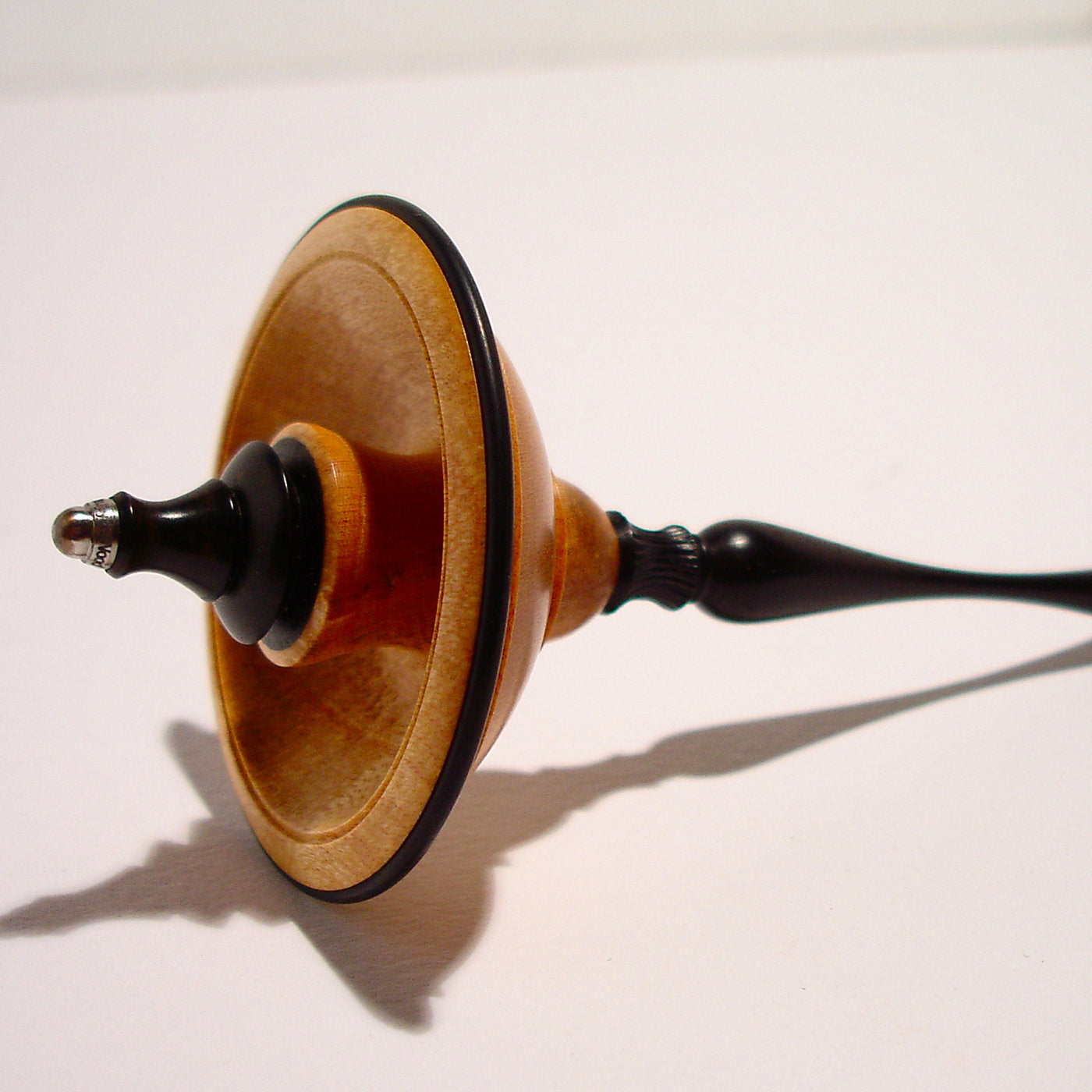Ebony and Maple Spinning Top #1 - Alternative view 2