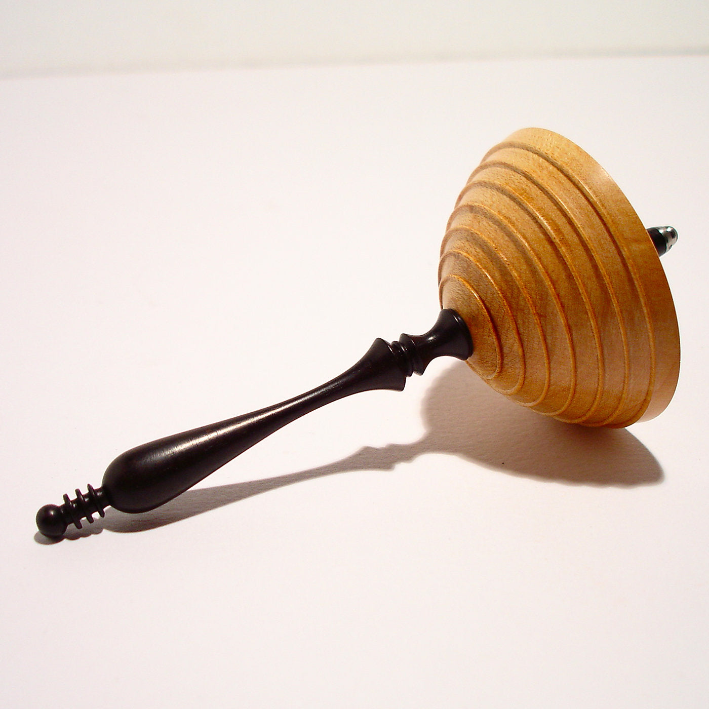 Ebony and Maple Spinning Top #3 - Alternative view 2
