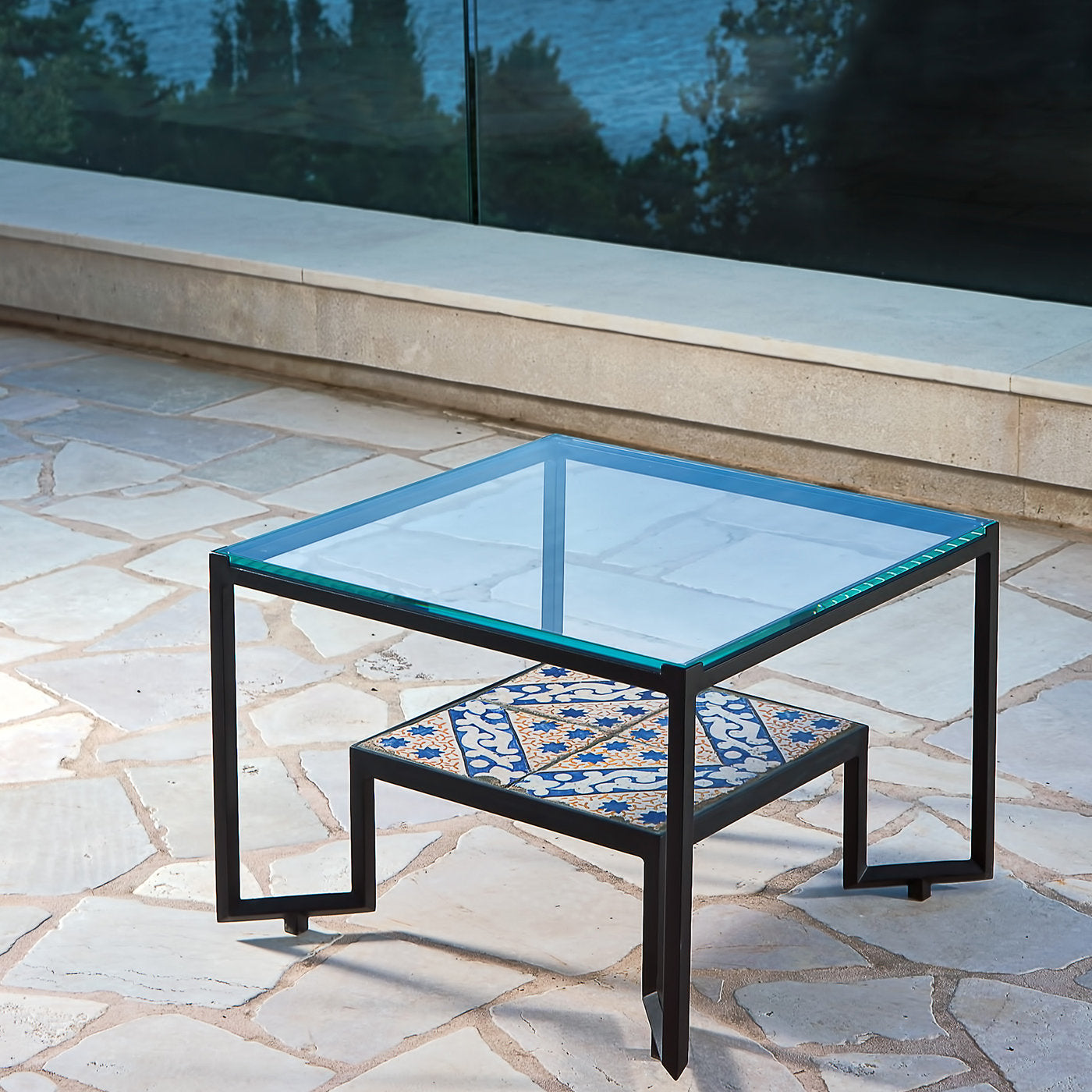 Glass and Tiles Spider Table - Alternative view 1