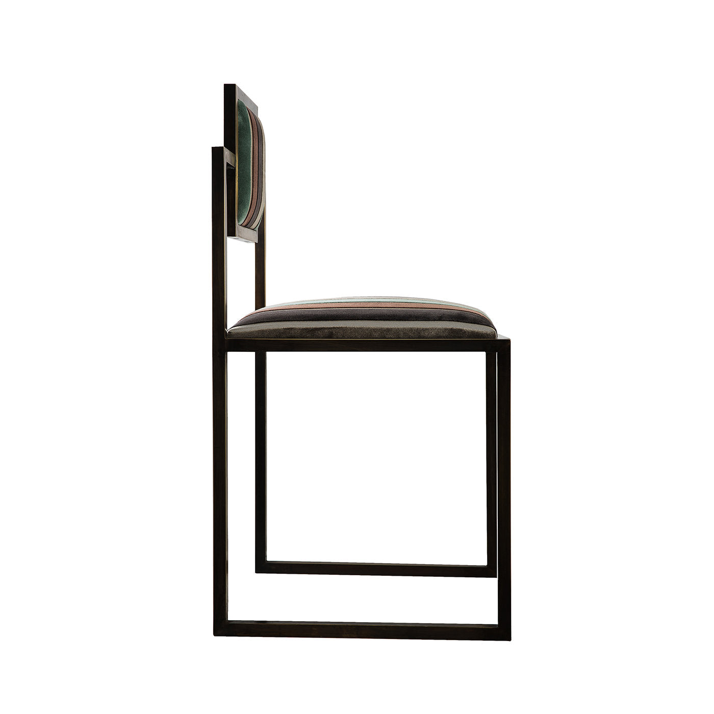 Sarnia Aqua Brass Square Chair - Alternative view 2