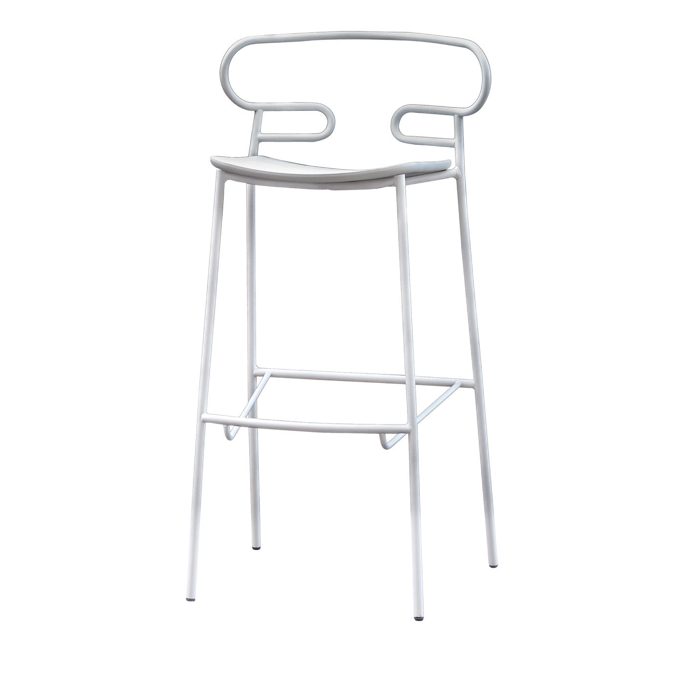 Genoa White Bar Stool By Cesare Ehr - Main view