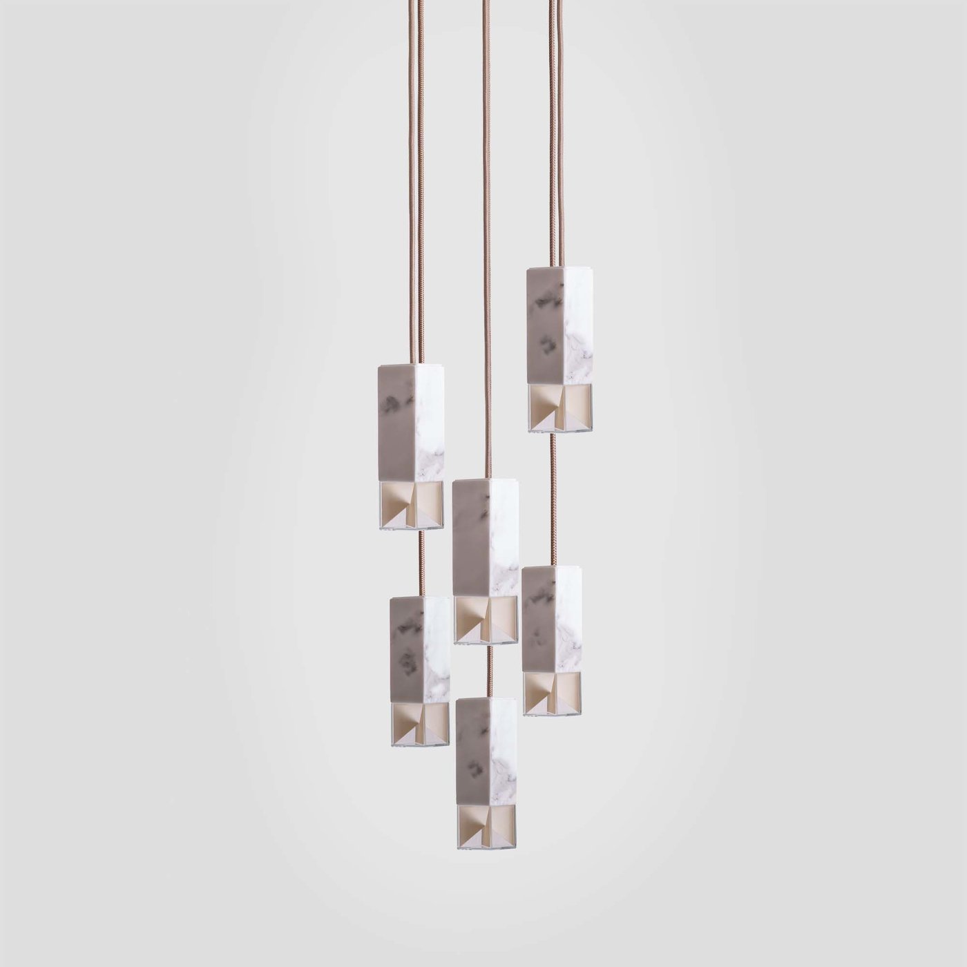 Lamp/One Marble 6-Light Chandelier - Alternative view 1
