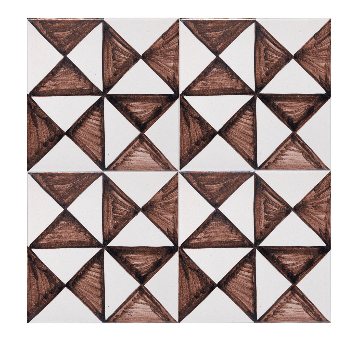 Set of 4 Riggiola Brown Tiles - Main view