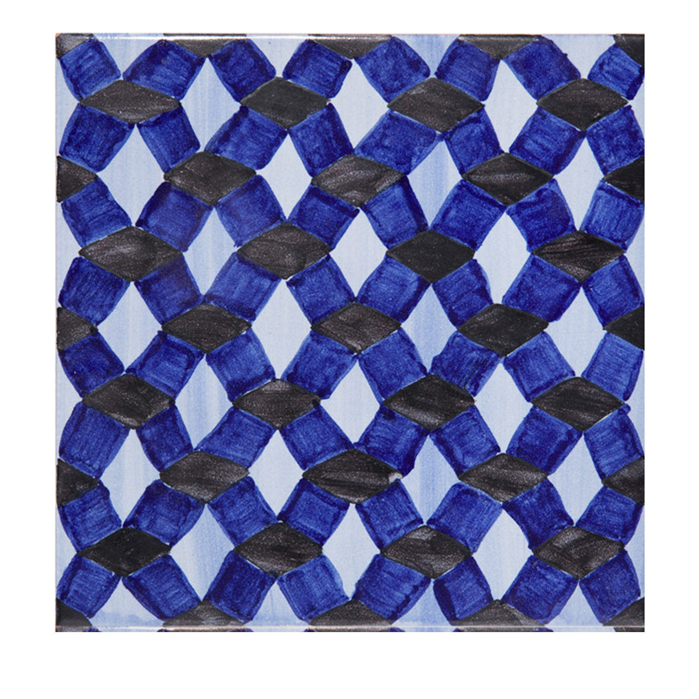 4 Diamante Blue and Black Tiles - Alternative view 1