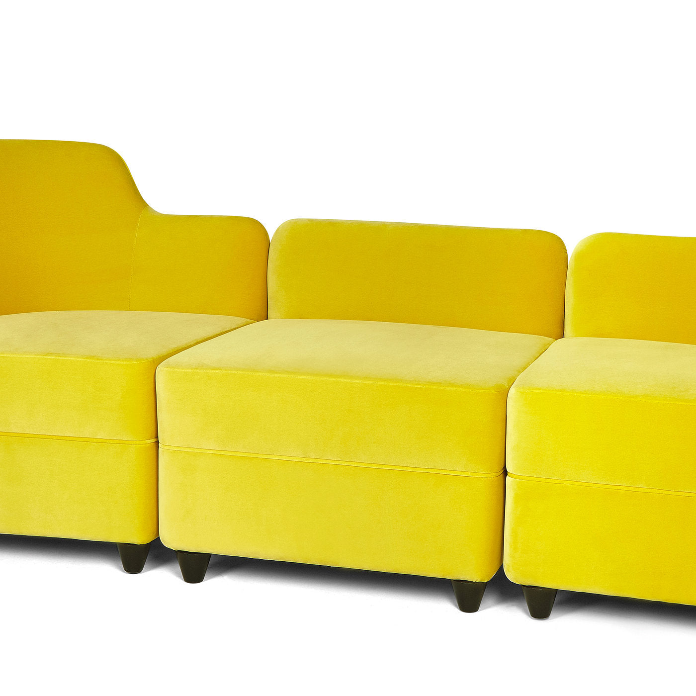 Angolo Yellow Pouf With Backrest by Corrado Corradi Dell'Acqua - Alternative view 4