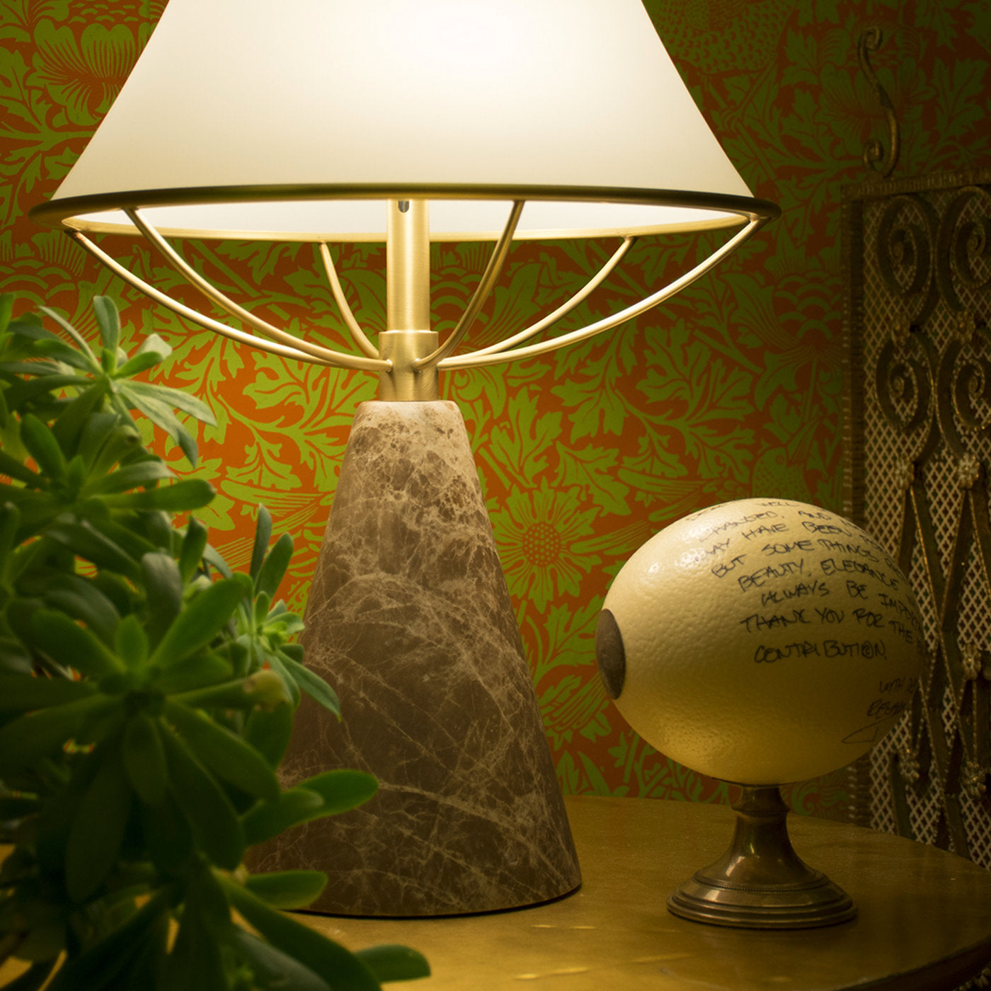 Lámpara de mesa Anita en mármol Emperador de Lorenza Bozzoli - Vista alternativa 1
