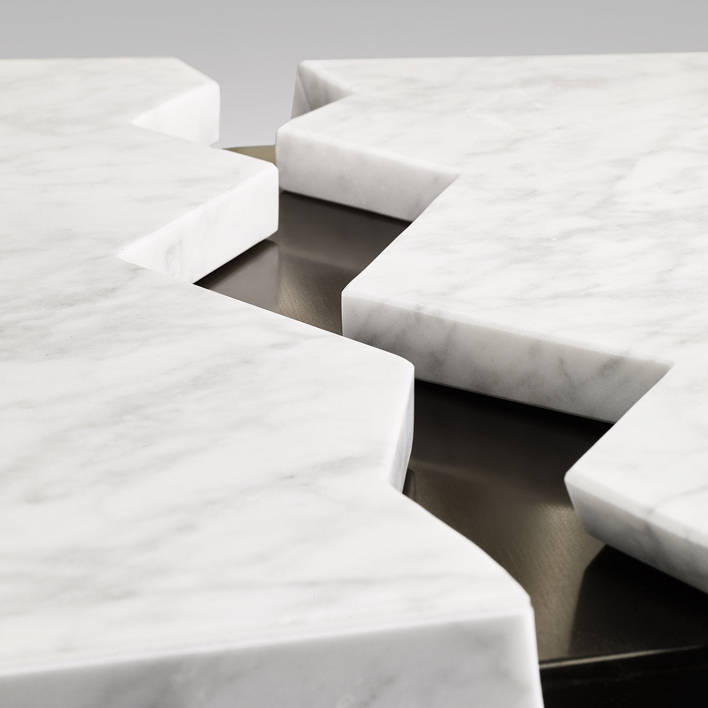 Crepa Couchtisch aus weißem Carrara-Marmor - Alternative Ansicht 2