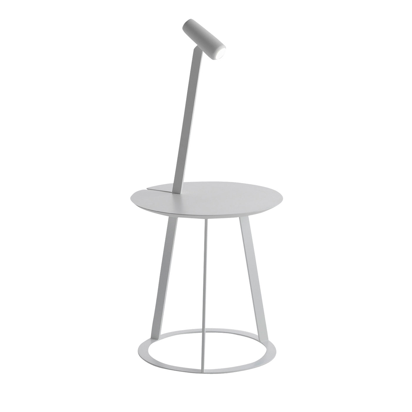 Albino Torcia White Side Table by Salvatore Indriolo - Main view