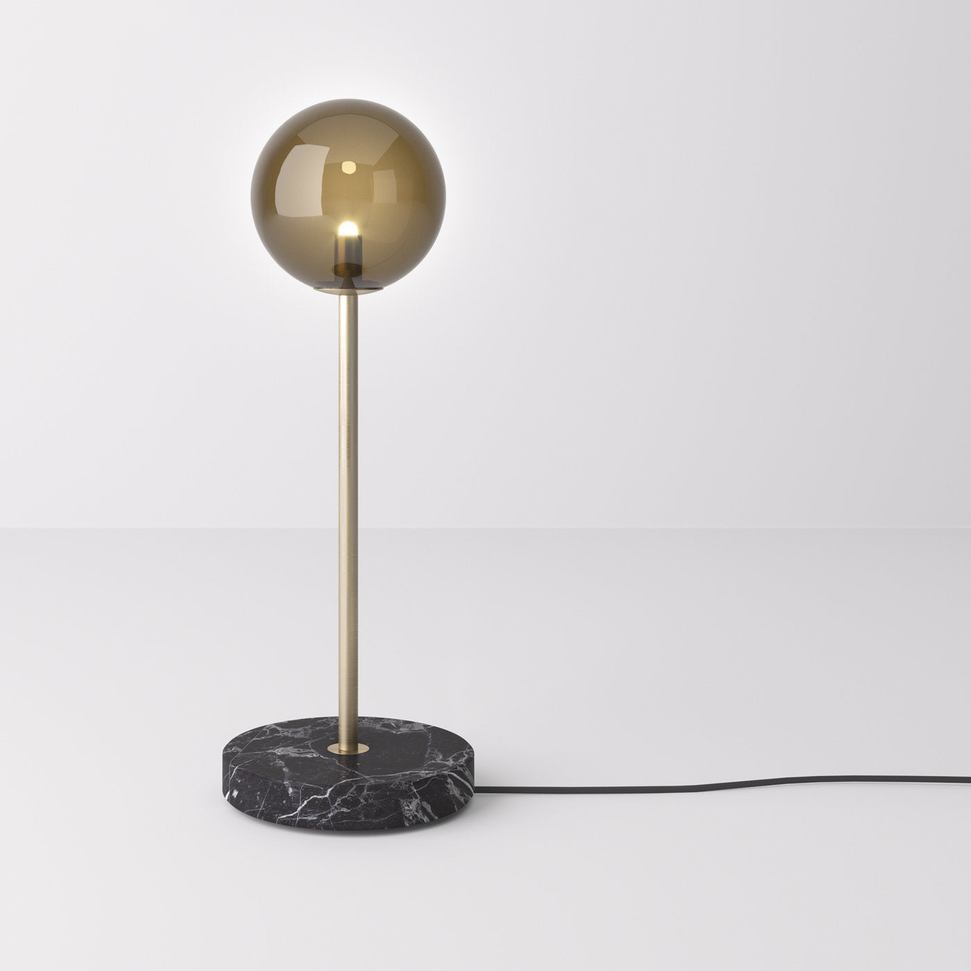 Grace Table Lamp with Marquina Marble Base - Alternative view 1
